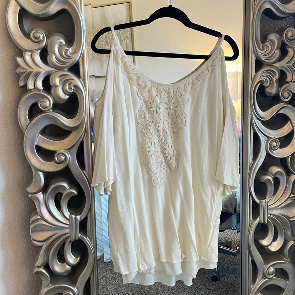 White boho dress, size small